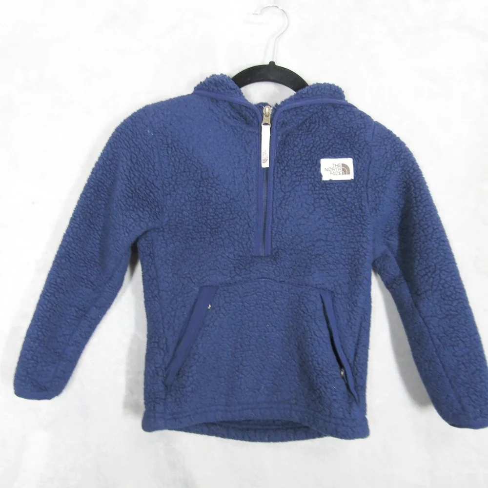 The North Face Boys XS 6 Blue Fleece Pullover Hoodie Jacket